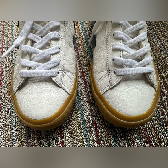 Veja Campo leather white California natural (blue suede/tan soles) sneaker - 6 - Picture 11 of 16